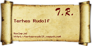 Terhes Rudolf névjegykártya