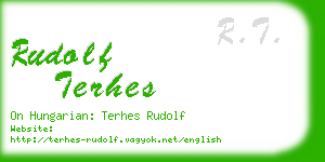 rudolf terhes business card